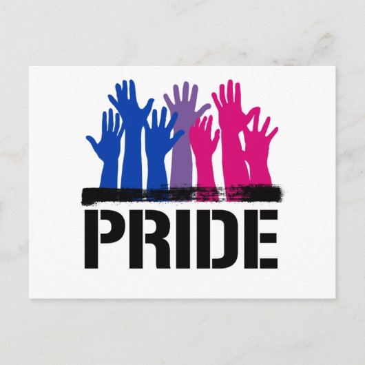 Carte Postale Fierté ensemble bisexuelle (Devant)