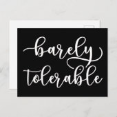 Carte Postale Fierté Et Préjudice - À Peine Tolérable I (Devant / Derrière)