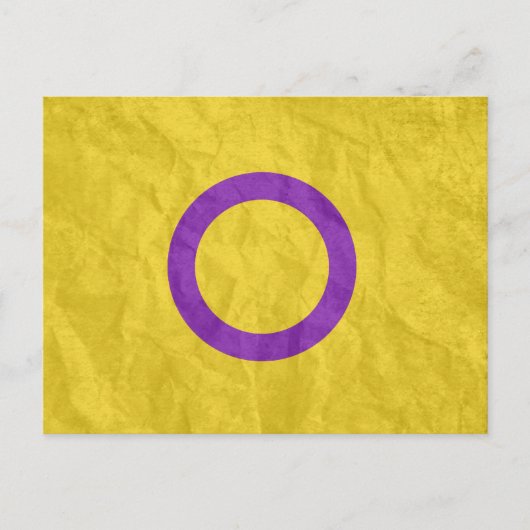 CARTE POSTALE FIERTE INTERSEXE (Devant)