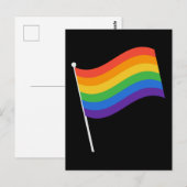 Carte Postale Fierté LGBT+. Drapeau arc-en-ciel (Devant / Derrière)