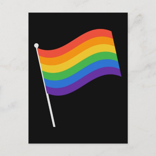 Carte Postale Fierté LGBT+. Drapeau arc-en-ciel (Devant)