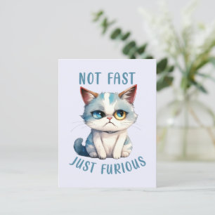 Carte Postale Fiery Feline Spirit - Sassy Angry Cat Design