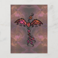 Fiery Phoenix Bird Awake Ornate Black Design