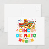 Carte Postale Fiesta Cinco de Mayo (Devant / Derrière)