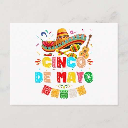 Carte Postale Fiesta Cinco de Mayo (Devant)
