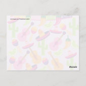 Carte Postale Fiesta Party Sombrero Cactus Lims Peppers Maracas (Dos)