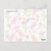 Carte Postale Fiesta Party Sombrero Cactus Lims Peppers Maracas (Dos)