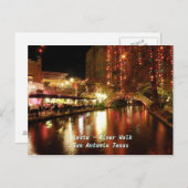 Carte Postale Fiesta ~ River Walk San Antonio Texas (Devant / Derrière)