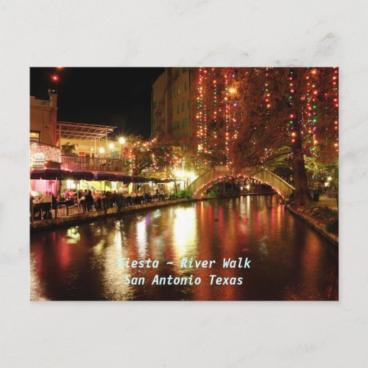 Carte Postale Fiesta ~ River Walk San Antonio Texas (Devant)