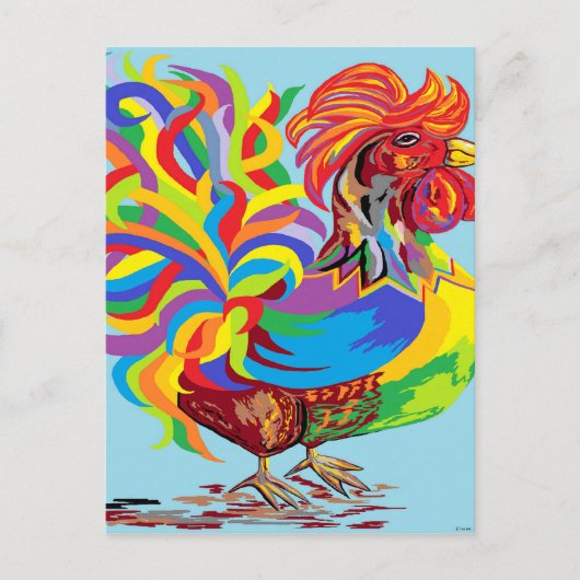 Carte Postale Fiesta Rooster (Devant)