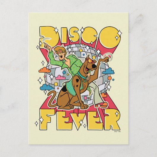 Carte Postale Fièvre de Disco avec Scooby et Shaggy (Devant)