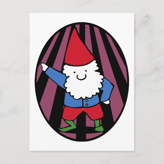 Carte Postale Fièvre nocturne Disco Gnome (Devant)