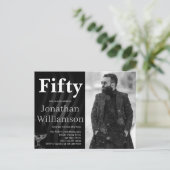 Carte Postale Fifty Modern 50th Birthday Party Photo For Him (Debout devant)