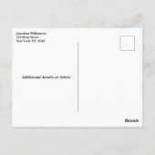 Carte Postale Fifty Modern 50th Birthday Party Photo For Him (Dos)
