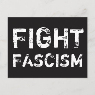 Carte Postale FIGHT FASCISM Social Justice Postcard