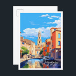 Carte Postale Figueres Espagne illustration de voyage vintage<br><div class="desc">Figueres Espagne lieu de voyage vintage illustration</div>