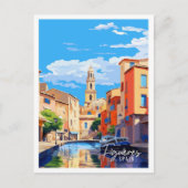 Carte Postale Figueres Espagne illustration de voyage vintage (Devant)