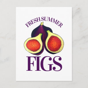 Carte Postale Figues fraîches d'été mûres Fig Tree Food