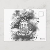 Carte Postale Figure à capuchon foncé dans les ombres de lot d'e (Dos)