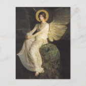 Carte Postale Figure ailée assise sur un rocher par Abbott Thaye (Devant)