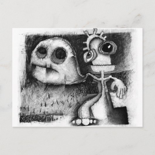 Carte Postale figure avec appendices (Devant)