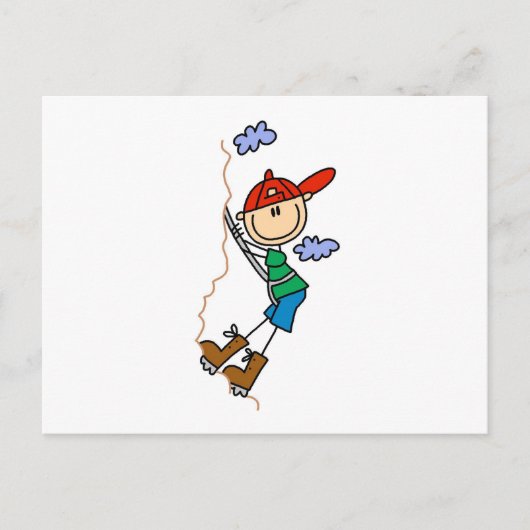 Carte Postale Figure Bâton Escalade Rocheuse (Devant)