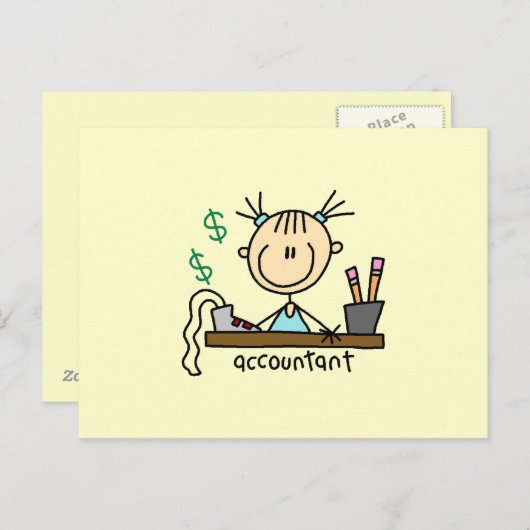 Carte Postale Figure Bâtonnier Comptable (Devant / Derrière)