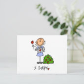 Carte Postale Figure de bâton de jardinage (Debout devant)