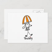 Carte Postale Figure de bâton de parachutisme (Devant / Derrière)