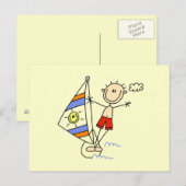Carte Postale Figure de bâton de parasailing (Devant / Derrière)