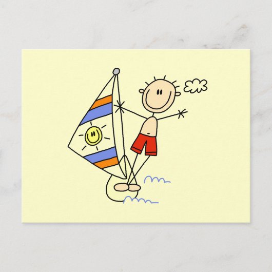 Carte Postale Figure de bâton de parasailing (Devant)