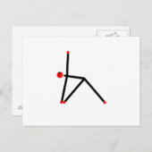 Carte Postale Figure de bâton de pose de yoga triangle. (Devant / Derrière)