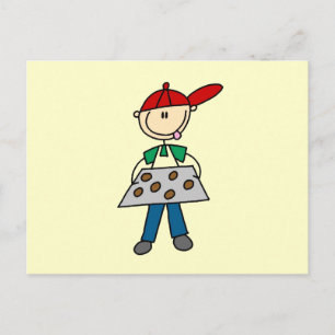 Carte Postale Figure de bâtonnets qui fait cuire des biscuits