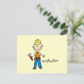 Carte Postale Figure de construction bâton (Debout devant)