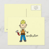 Carte Postale Figure de construction bâton (Devant / Derrière)