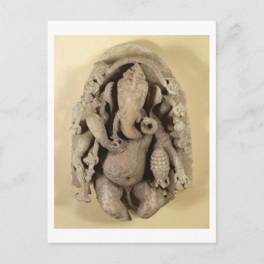 Carte Postale Figure de la dynastie Ganapati, Chandella (grès) (Devant)