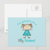 Carte Postale Figure de la grande soeur à coller (Devant / Derrière)