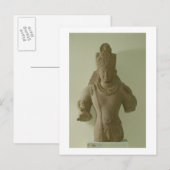 Carte Postale Figure de Lord Vishnu, Mathura (grès rouge) (Devant / Derrière)