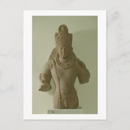 Carte Postale Figure de Lord Vishnu, Mathura (grès rouge) (Devant)