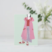Carte Postale Figure de mode debout - Veste surdimensionnée (Debout devant)