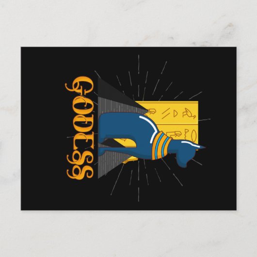 Carte Postale Figure de mythologie de la déesse égyptienne Baste (Devant)