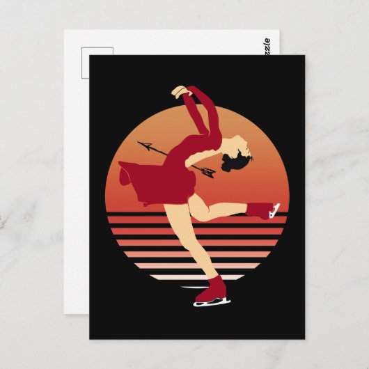 Carte Postale Figure de skating (Devant / Derrière)