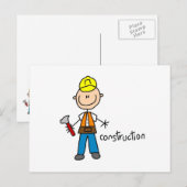 Carte Postale Figure de stylet de construction (Devant / Derrière)