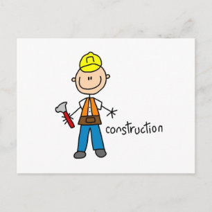 Carte Postale Figure de stylet de construction