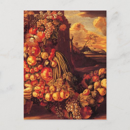 Carte Postale Figure d'été assise par Giuseppe Arcimboldo (Devant)