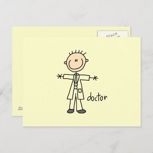 Carte Postale Figure Docteur Stick (Devant / Derrière)