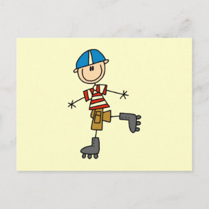 Carte Postale Figure du bâton de patinage à rouleaux