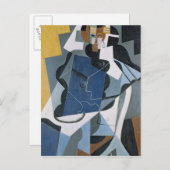 Carte Postale Figure d'une femme, 1917 (Devant / Derrière)