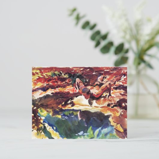 Carte Postale Figure et pool par Sargent (Debout devant)