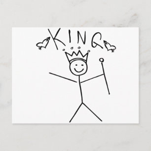 Carte Postale Figure King Stick